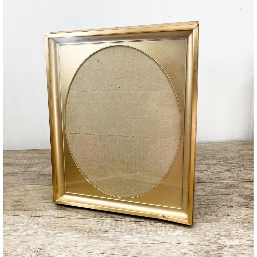Vintage Oval Brass Picture Frame 8x10